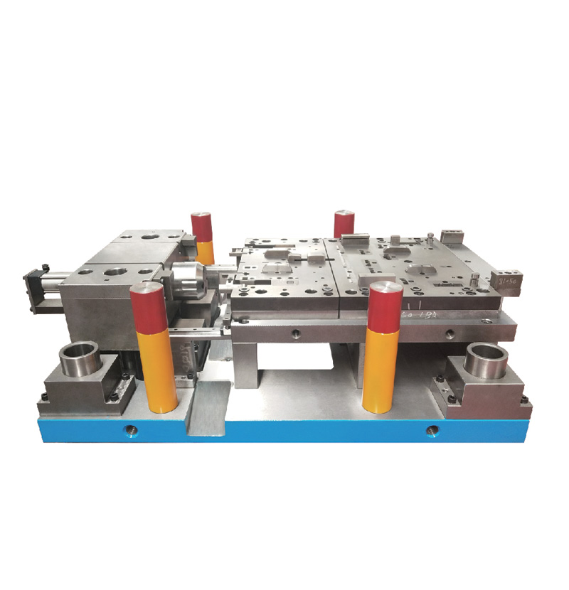 沖裁、卷圓、鉚接一次性形成智能自動沖壓模具定制